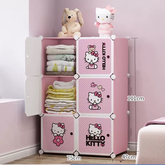 Tủ nhựa ghép 6 ô thân sâu 47cm. Tặng 1 treo đồ. Mẫu bán chạy nhất