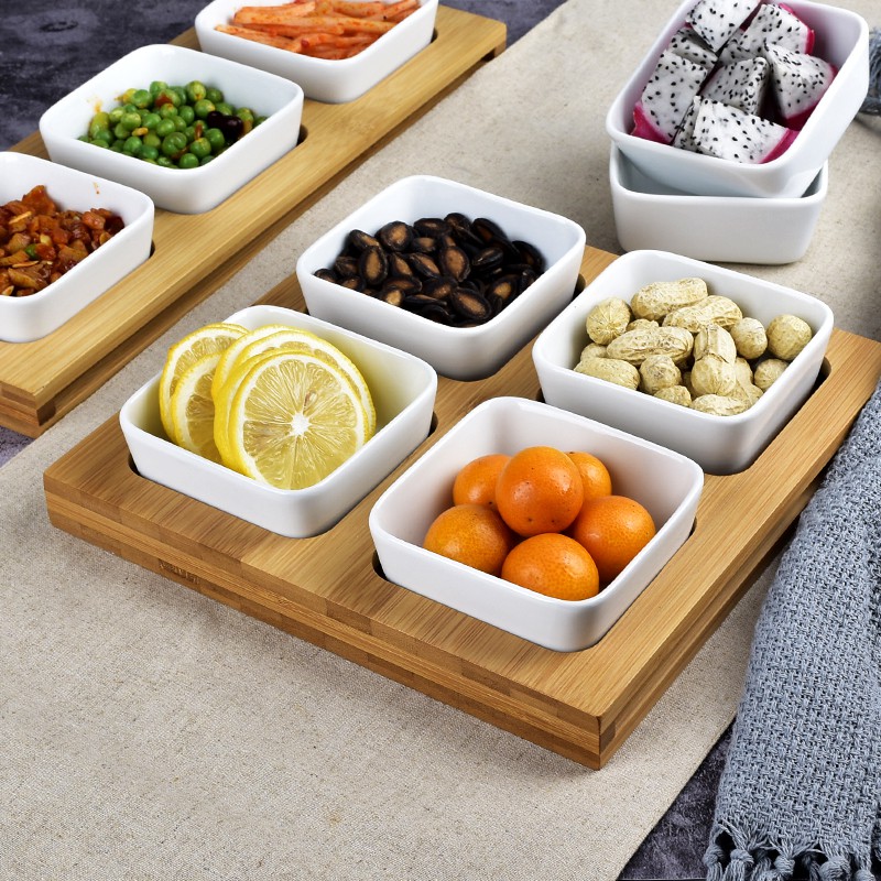 Khay hạt, bánh kẹo, mứt tết gỗ tự nhiên phong cách NHẬT BẢN