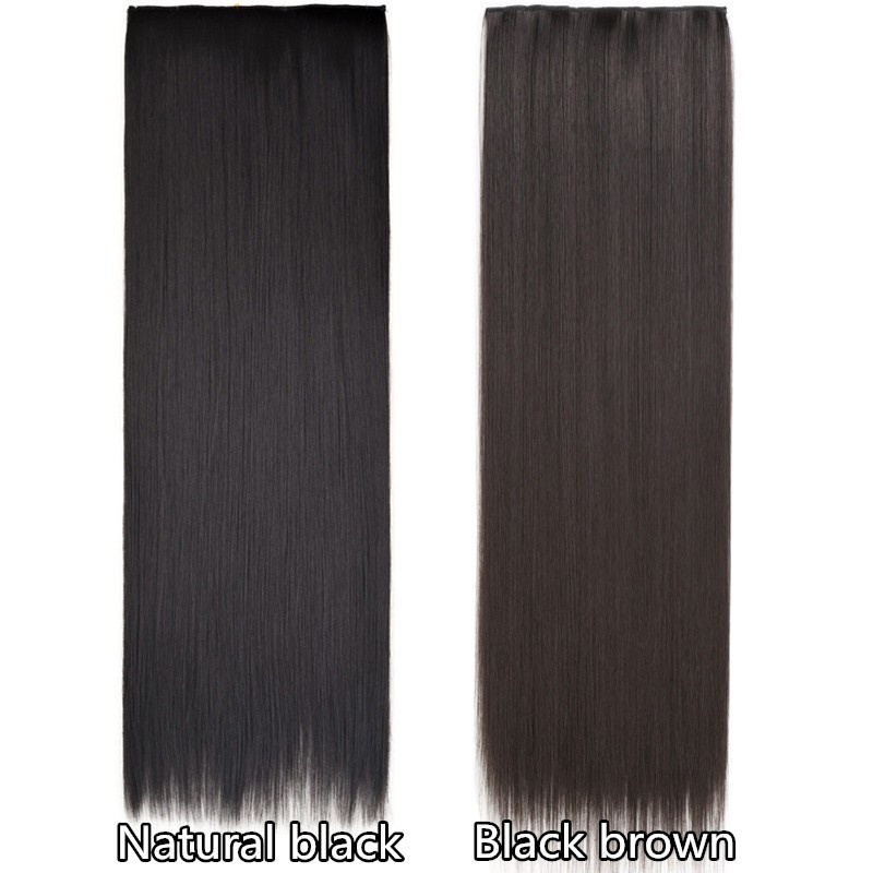 Tóc Giả Thẳng Dài 80CM Siêu Dài 5 Kẹp Bằng Sợi Tổng Hợp Tự Nhiên Dành Cho Nữ