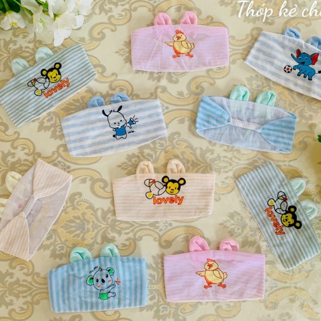 Mũ che thóp cho bé sơ sinh, CHE THÓP HÌNH TAI THỎ CHẤT VẢI 100% COTTON SIÊU MỀM MỊN CHO DA BÉ