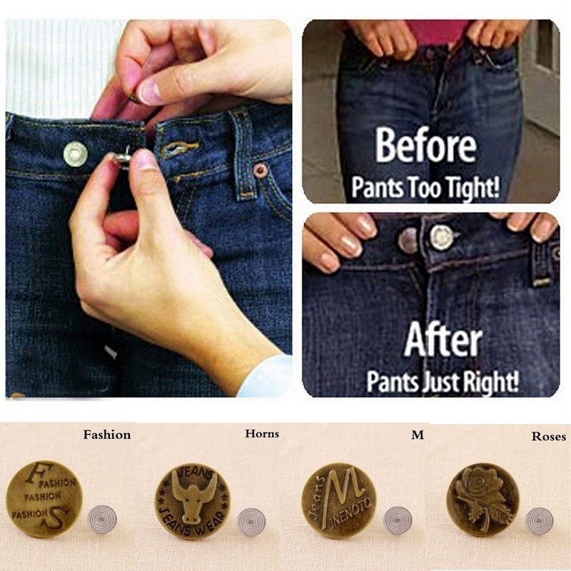 10 Phụ kiện nút quần jean nhiều hình dáng