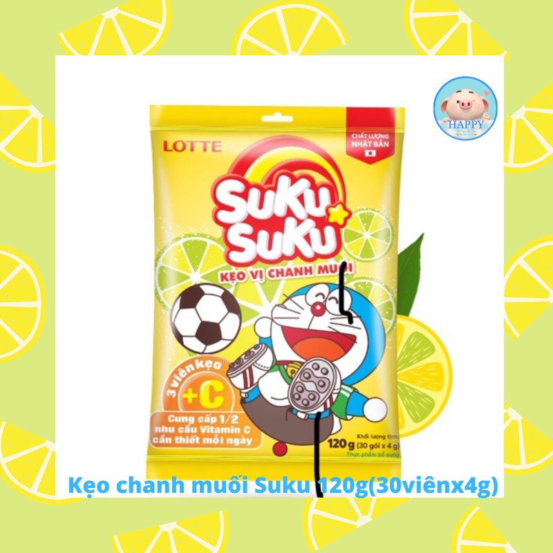 Kẹo Lotte Suku Suku hương chanh muối 120g