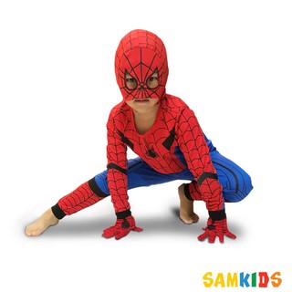 Quần áo người nhện [FREE SHIP] Spiderman dài tay kèm tặng bao tay và mặt nạ