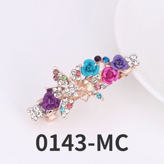 Kẹp Tóc Nơ Đính Đá Pha Lê 6cm Phong Cách Hàn Quốc