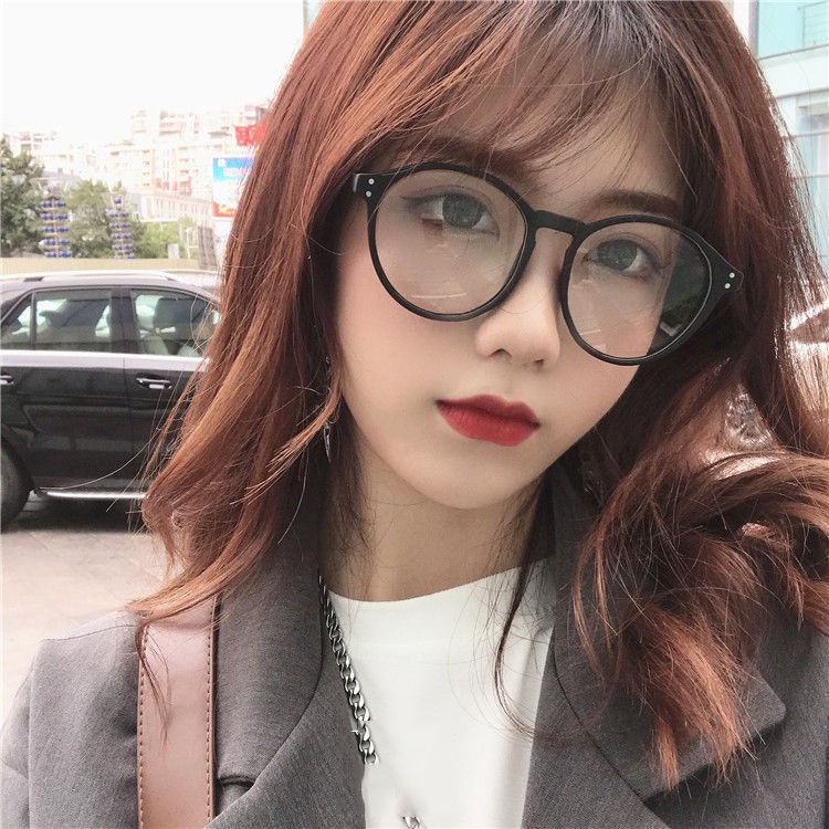 ♗✈Retro ins ultralight grind arenaceous black big han edition myopia glasses frame female round face show thin XueShengChao | BigBuy360 - bigbuy360.vn
