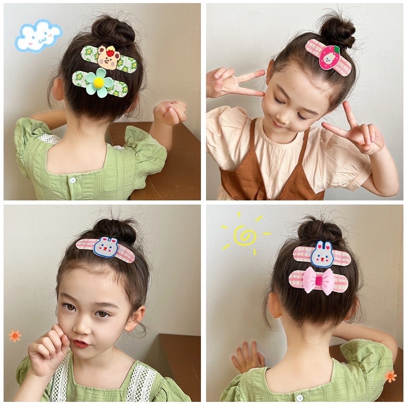 [Set 3] Miếng dán tóc mái tự dính đính hoạt hình dễ thương nhiều màu nổi bật cho bé SD2 - Dán Tóc Bé