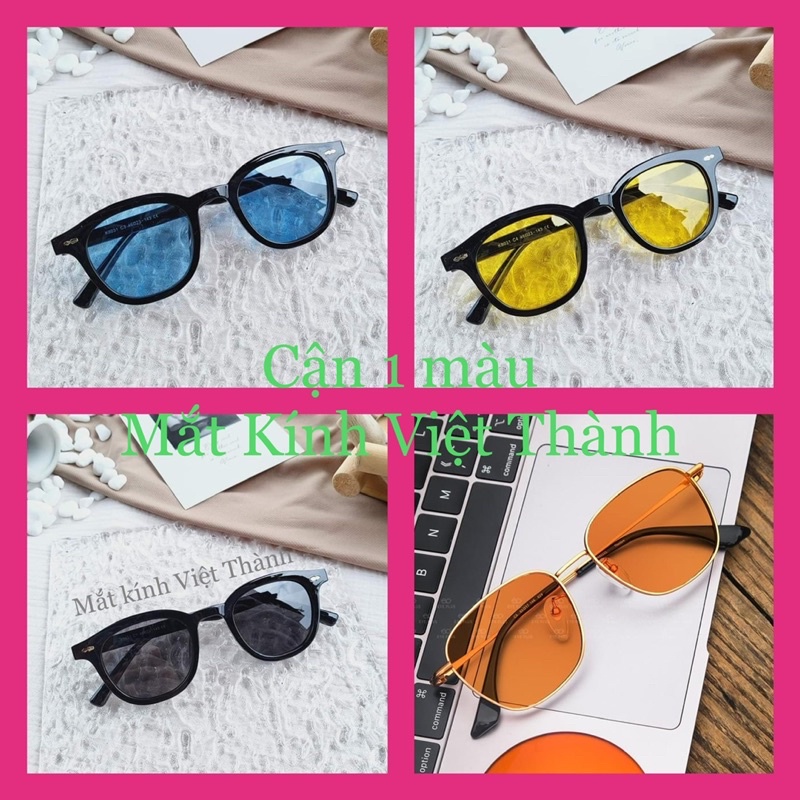HCM Có Sẵn Mắt kính độ có màu râm cận chống UV400 Hàn Quốc tròng kính đo cận màu MC 3
