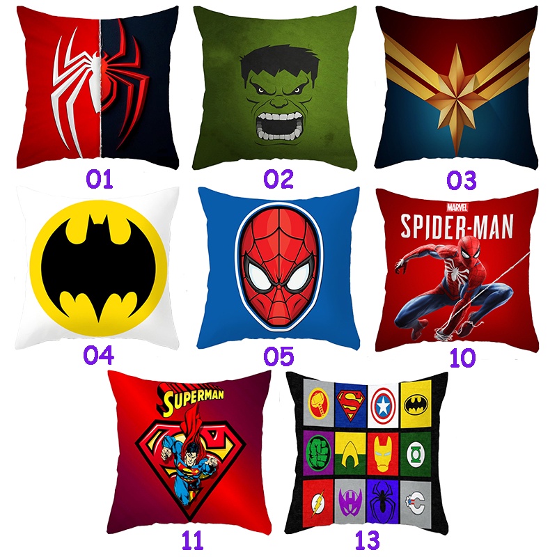 Vỏ Gối In Hình Siêu Anh Hùng marvel Đẹp Mắt 45 * 45cm