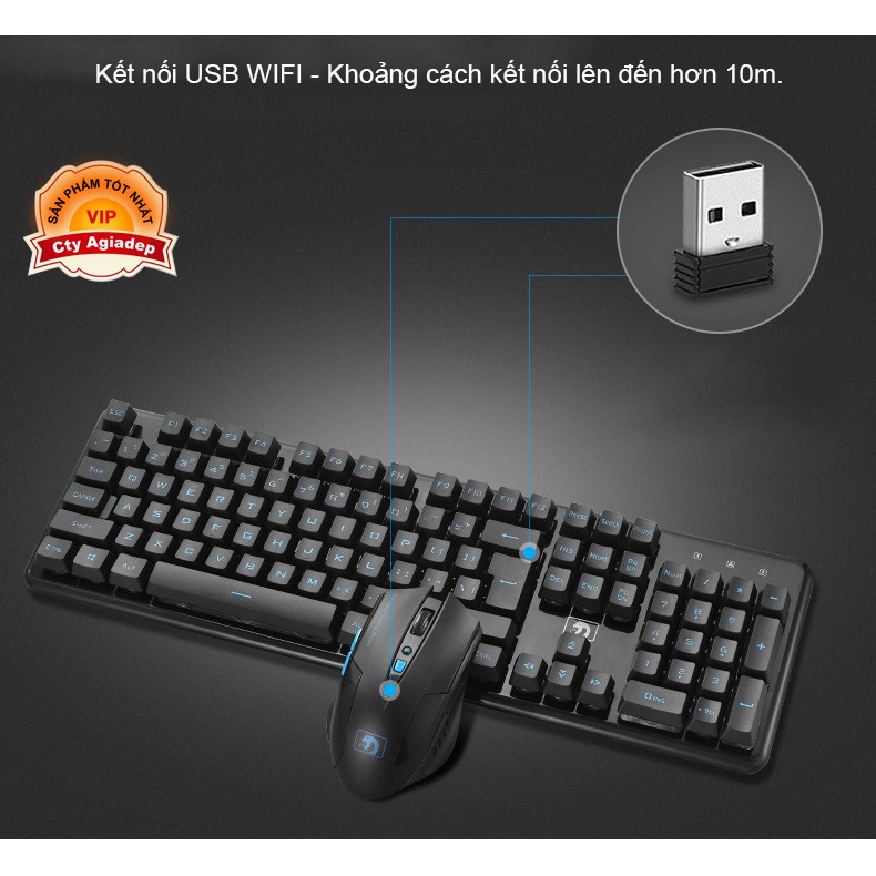 [Mã ELCL05 giảm 5% đơn 500K] Bộ Bàn Phím + Chuột Không dây Siêu xịn - Pin Sạc có Ánh sáng - DragonTech | WebRaoVat - webraovat.net.vn