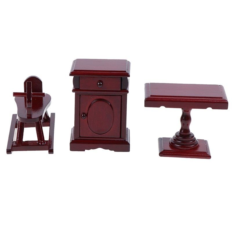 [superhomestore]Dollhouse Miniature Wooden Room Furniture 1:12 Accessories Toys for Children