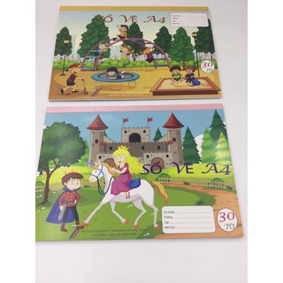 [Giá rẻ nhất] Vở vẽ lò xo A4 20 tờ, vở vẽ mỹ thuật, vẽ được màu nước