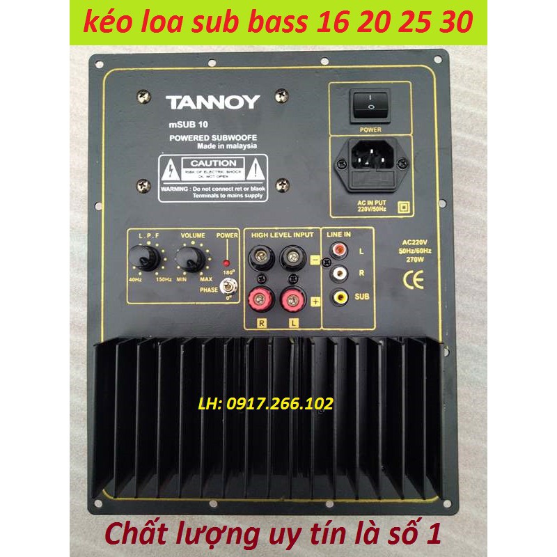 MẠCH SUB KÉO LOA BASS 16.20.30 - 2SÒ TO