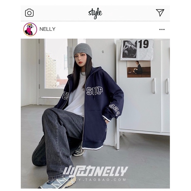 Áo khoác nelly nỉ chất dày dặn sale (có sẵn) wussup wk012 | BigBuy360 - bigbuy360.vn