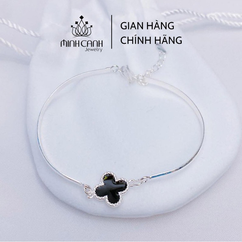 Lắc Tay Bạc Cỏ 4 Lá Đen - Minh Canh Jewelry