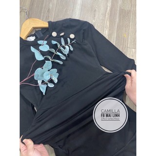 ⚡️BÁN SỈ⚡️Đầm body đen đuôi cá cúc ngực