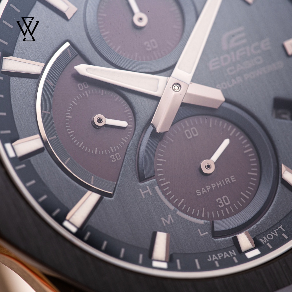 Đồng Hồ Năng Lượng Mặt Trời Nam Casio Edifice WATCHSTORE EFS-S570DB-2AUDF, Mặt Kính Sapphire 44mm, Dây Kim Loại Cao Cấp