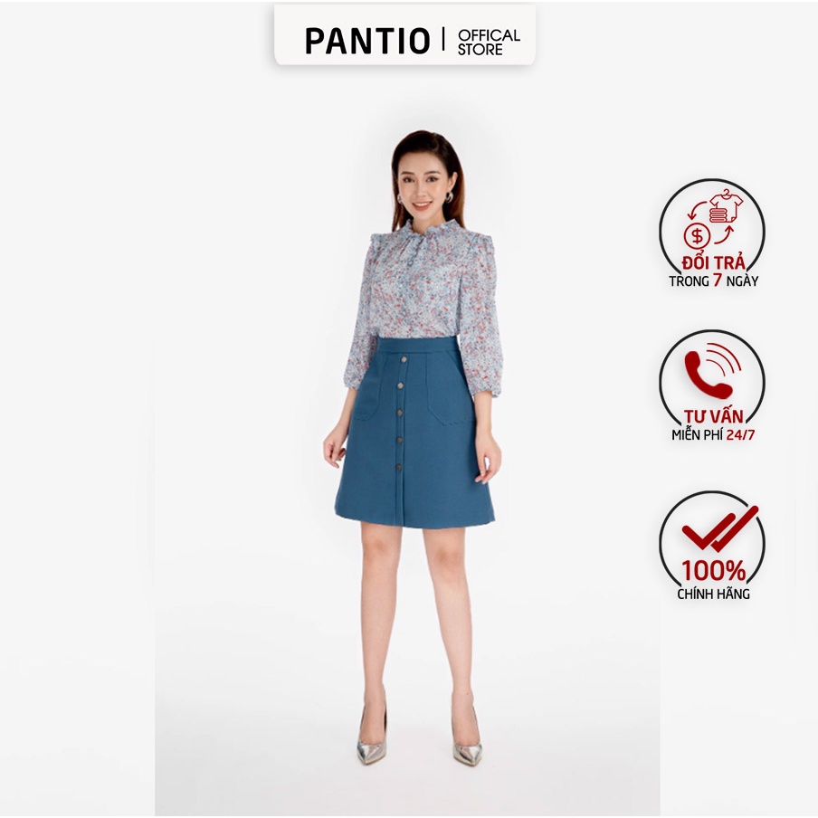 FJN3603 - Chân váy ngắn chất liệu tuýt-si dáng chữ A - PANTIO