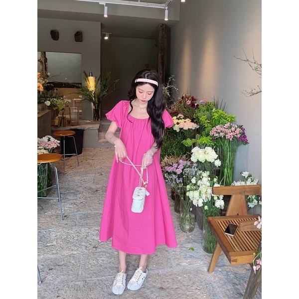 ĐẦM MAXI DÁNG SUÔNG HÀN QUỐC