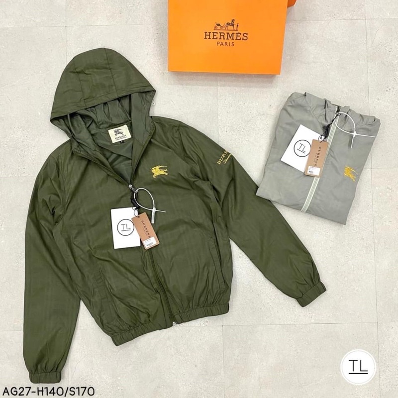 Áo Khoác Nam Nữ Burberry Vân Chìm.