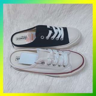 Giày thể thao sneaker nữ, giày đạp gót 2 màu trắng đen đế cao 5cm