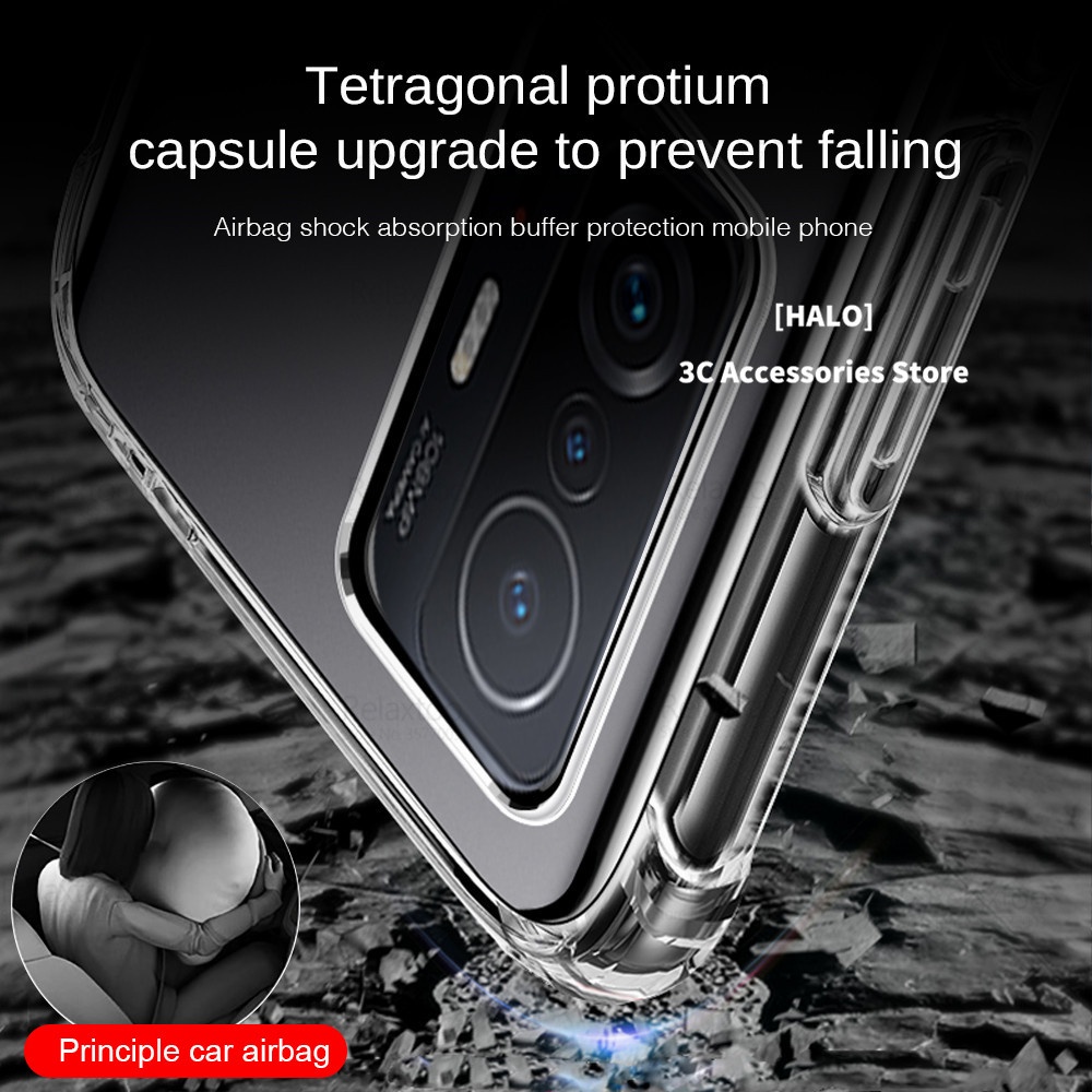 Xiaomi 11T Pro 10T/POCO X3 Pro/POCO F3 Redmi Note 10s/Mi 11 Lite 5G NE Ốp điện thoại mềm trong suốt chống sốc cho