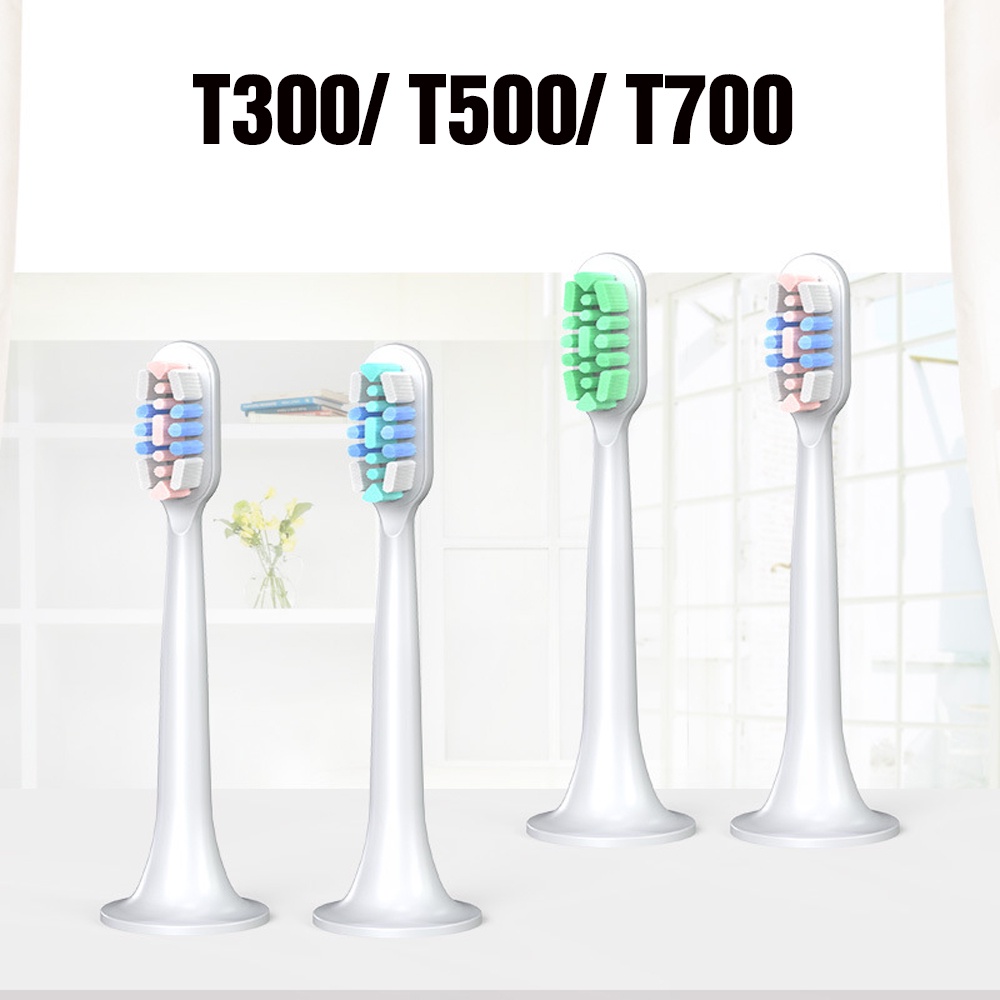 2 đầu bàn chải điện thay thế Xiaomi Mijia T100/ T300/ T500/ T700/ Dr.Bei/ Soocas/ Soshi, lông mềm Minh House