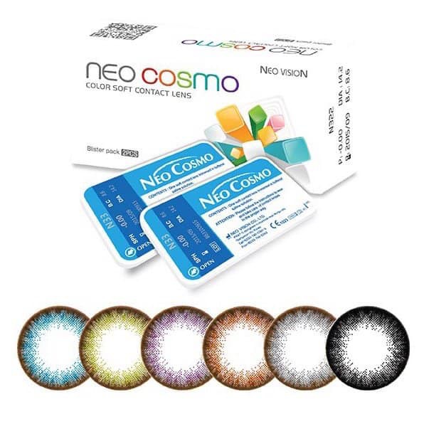 Lens màu 3 tháng Neo Cosmo- kính áp tròng màu chính hãng Hàn Quốc từ 0 đến -10 độ- Tặng khay.