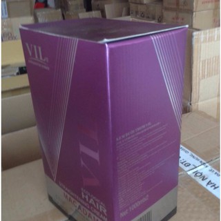 Cặp Duỗi ép tóc VIL macadamia thơm mùi hương cà phê 1000ml