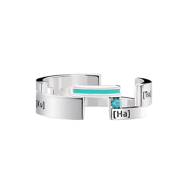 Nhẫn Hở Hình Hatsune Miku Hai Chiều Đính Đá May Mắn
