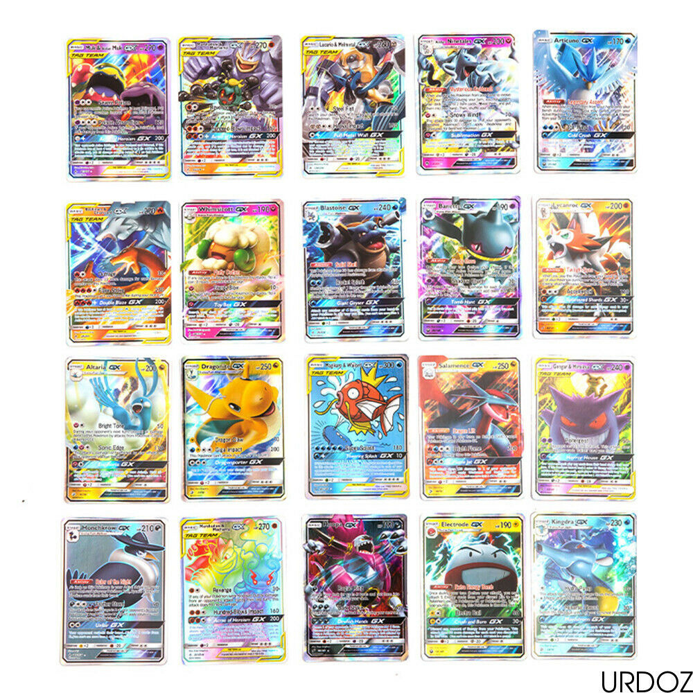 Pokemon Cards Battle Game Card Collection (120GX) (60GX 60MEGA) Trading Pokemon Cards TCG