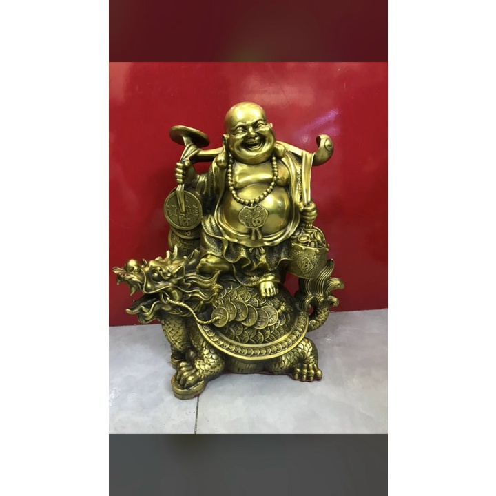Di lặc cưỡi Long quy cao 36cm