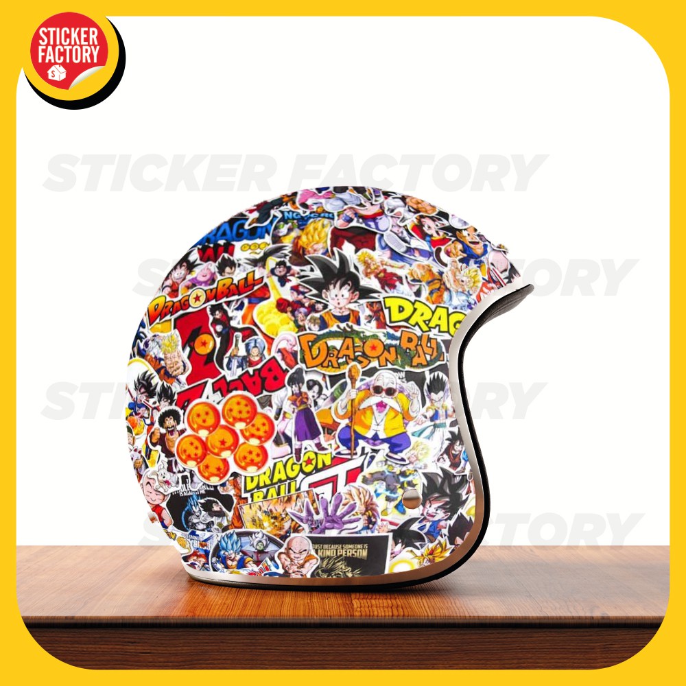 7 viên ngọc rồng Dragon Ball - hộp set 100 sticker decal hình dán nón bảo hiểm , laptop, xe máy, ô tô