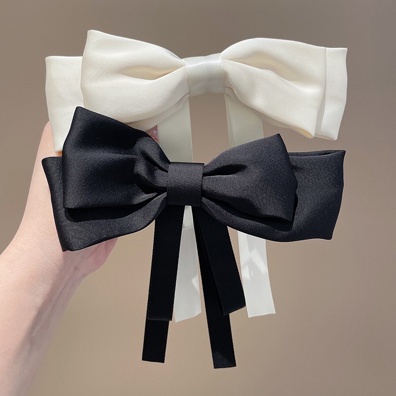 Bộ 2 Kẹp Tóc Hình Nơ Lớn Bằng Lụa Thời Trang Cho Nữ