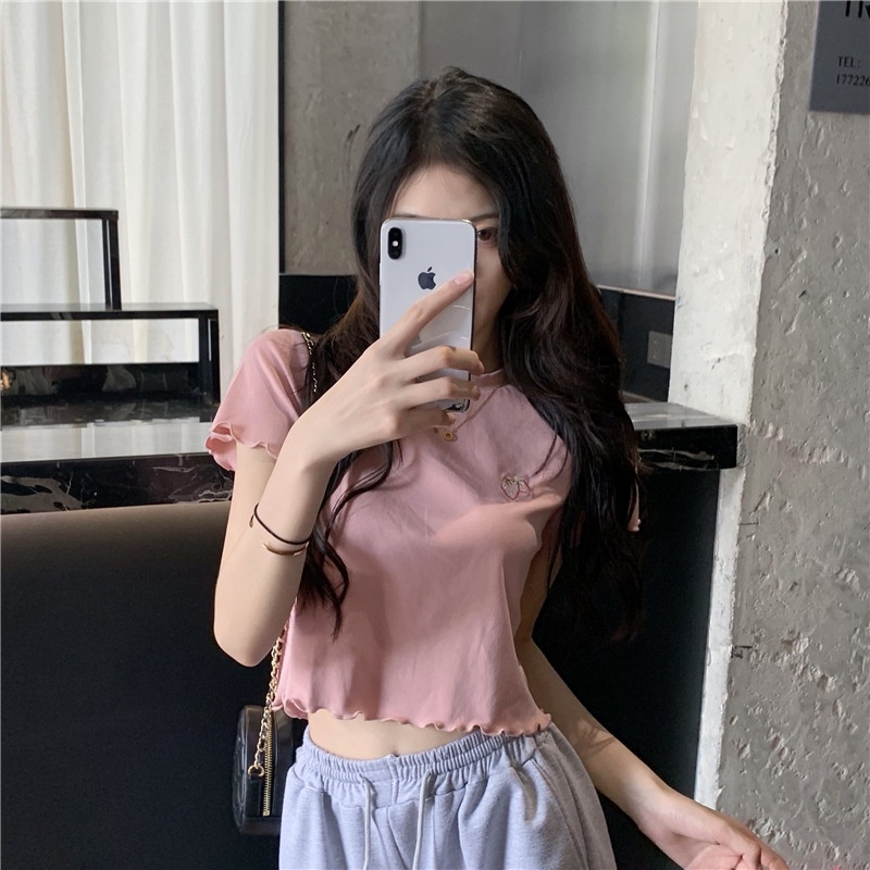 Áo Lửng Ngắn Tay Thêu Họa Tiết JL-TX-366
