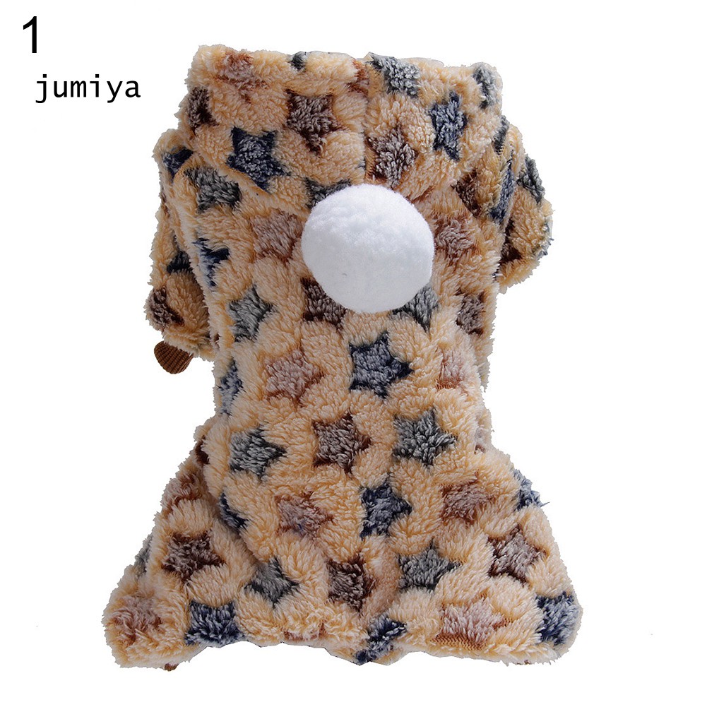 Áo hoodie họa tiết ngôi sao chấm bi đáng yêu cho thú cưng