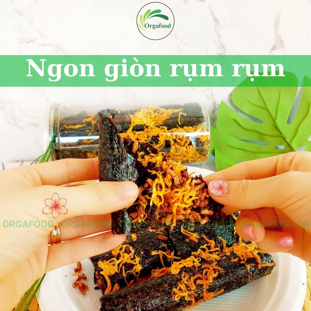 Rong biển cuộn chà bông gạo lứt hũ 250g Orgafood ăn vặt healthy, eatclean, ăn kiêng giảm cân hỏa tốc