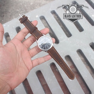 Dây đồng hồ da bò 2 lớp handmade - S02 [tặng khoá + 1 tool thay dây]