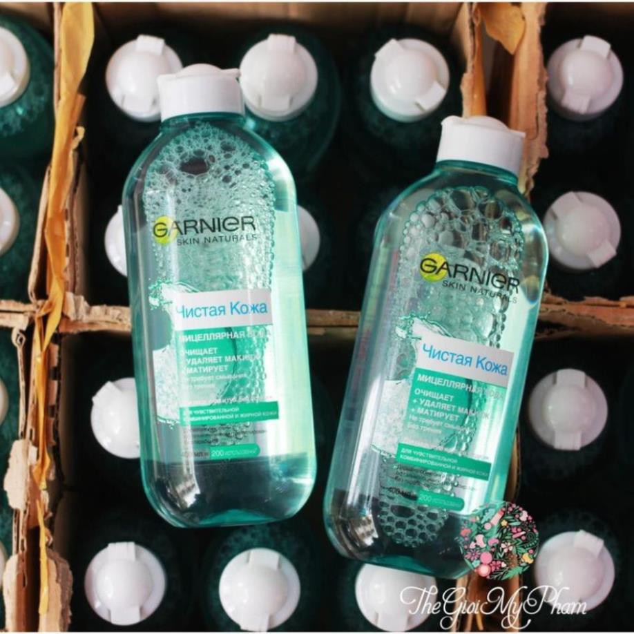 Nước tẩy trang Garnier Nga 400ml, 125ml nắp trắng vỏ xanh | BigBuy360 - bigbuy360.vn
