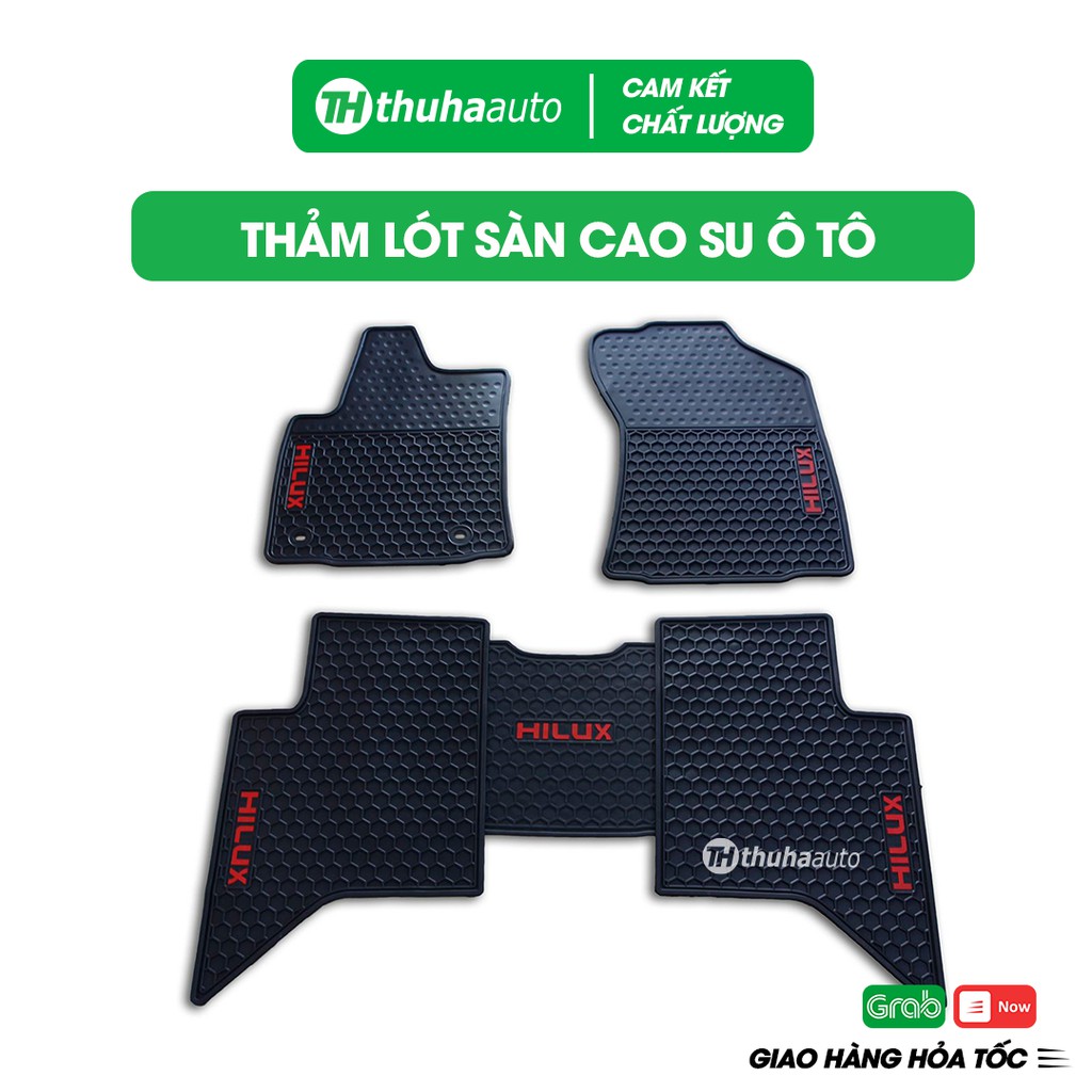 Thảm lót sàn cao su theo xe HILUX TOYOTA đúc nguyên khối dễ dàng vệ sinh lắp đặt vừa vawjtvowsi form xe