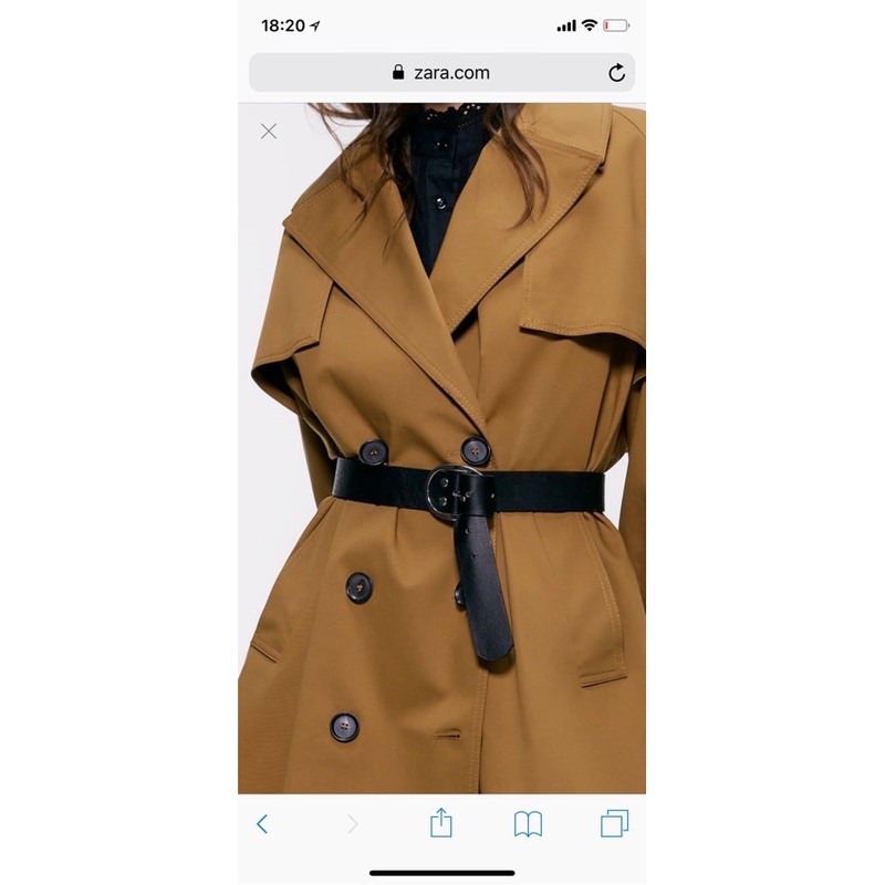 Áo khoác trench coat Zara size XS  auth newtag