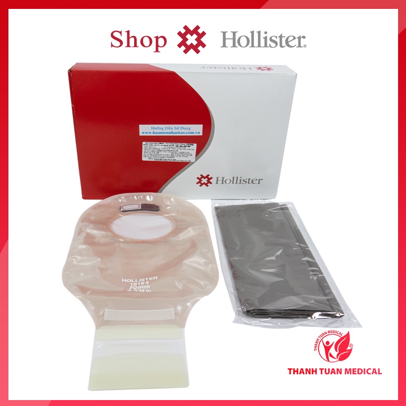NGUYÊN HỘP 10 túi hậu môn nhân tạo 2 mảnh Hollister túi trong, lọc khí và khóa cuốn mã 18192 / 18193 / 18194 | USA-Mỹ