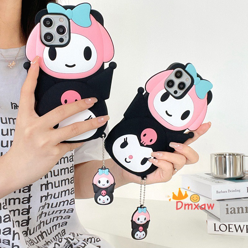 Ốp Điện Thoại Silicon Mềm Họa Tiết Kuromi Hoạt Hình Cho iPhone 13 Pro Max 12 11 Pro Max X XR XS Max 8 7 6 6s Plus SE 2020