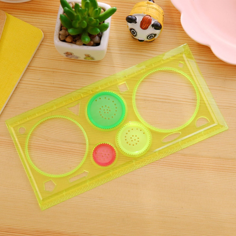 Thước kẻ khoét lỗ bằng nhựa học tập nghệ thuật dành cho trẻ em mẫu giáo