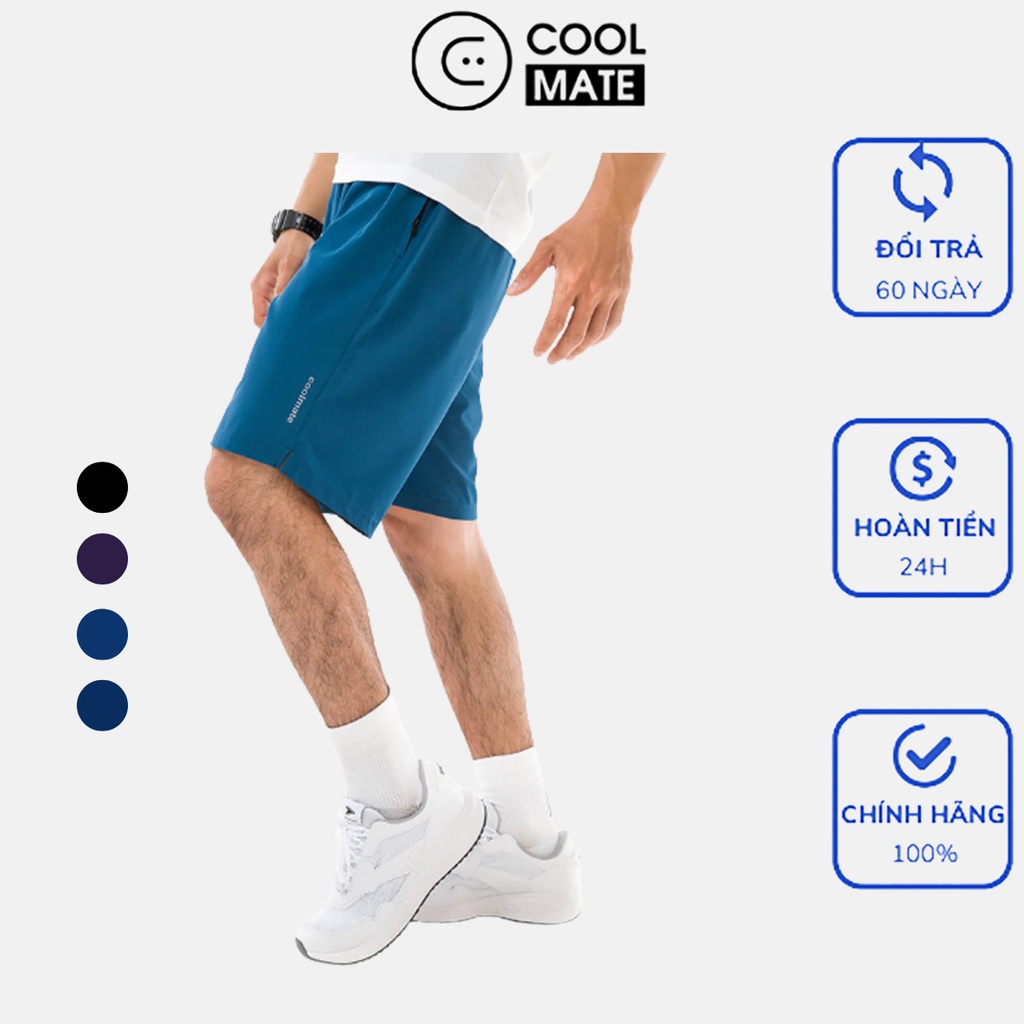 Quần thể thao nam Ultra Short co giãn có túi khóa kéo thương hiệu Coolmate
