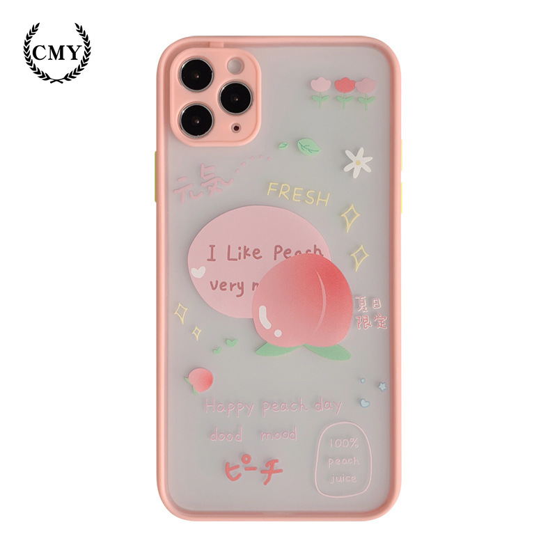 Ốp điện thoại silicon trong suốt họa tiết trái đào dễ thương cho iPhone11/11Pro 11pro Max X XR XS XS MAX 7 8 plus SE | BigBuy360 - bigbuy360.vn