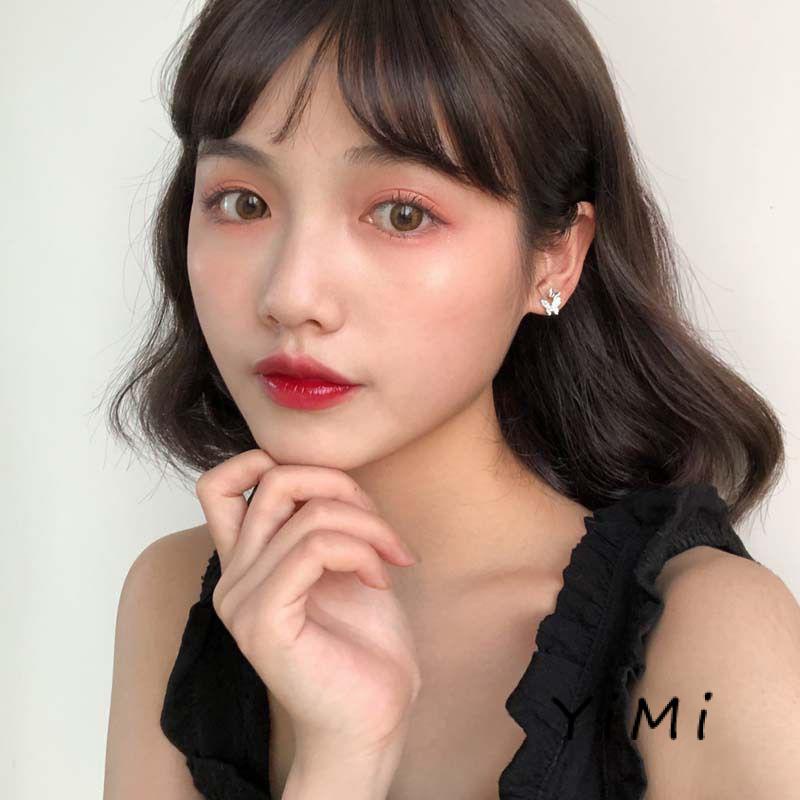 Khuyên Tai Kẹp Hình Bướm Đính Đá Kim Cương Hàn Quốc Sang Trọng Thanh Lịch