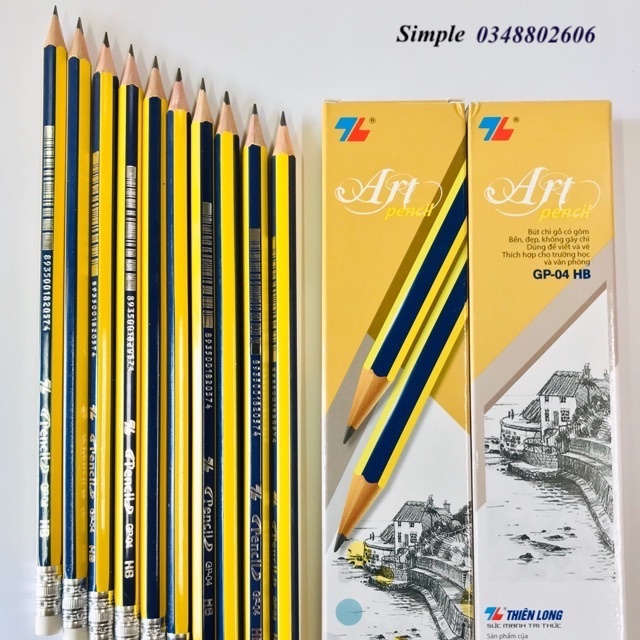 Hộp 10 cây Bút chì gỗ Thiên Long GP-04 ( HB )