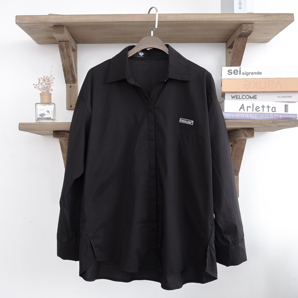 Áo Sơ mi nữ dài tay FIINTASY ENT.666 phong cách Ulzzang Unisex - Made by Toneontone TOT | BigBuy360 - bigbuy360.vn