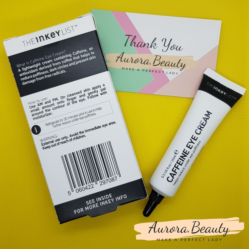 Kem Dưỡng Mắt THE INKEY LIST Brighten-i Retinol Caffein Eye Cream 15ml [Bill USA, UK] | BigBuy360 - bigbuy360.vn