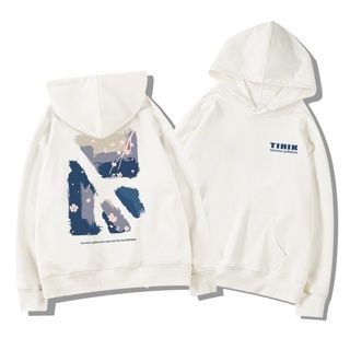 Áo hoodie IHKKE in họa tiết chữ cái phong cách vintage trẻ trung thời trang